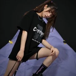 Juwas Punk Creepy Black N White T-Shirt 15 Juwas Punk Creepy Black N White T-Shirt