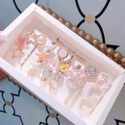 Juwas Sweet Candy Color Hair Clip Collection (7pcs)