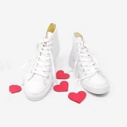 Juwas Black And Red Lovely Hearts Club Sneakers