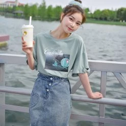 Juwas Heart Pocket Denim Skirt NEW ARRIVAL