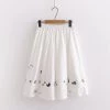 Juwas Kawaii Linen Ocean Embroidery Skirt NEW ARRIVAL