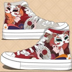 Juwas Shoes Graffiti Art Canvas Sneaakers