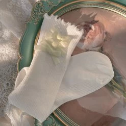 Juwas Velvet Bowknots Cotton Lolita Stockings NEW ARRIVAL