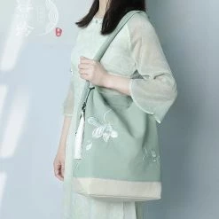 Juwas Flower Embroidery Cheongsam Shoulder Bag