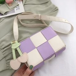 Juwas Color Block Knit Crossbody Bag NEW ARRIVAL