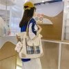 Juwas NEW ARRIVAL Plaid Convertible Canvas Shoulder Bag