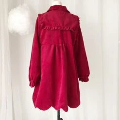 Juwas Lolita Bunny Embroidery Button Up Warm Coat