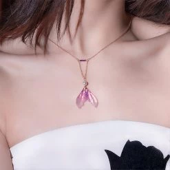 Juwas Purple Mermaid Tail Necklace