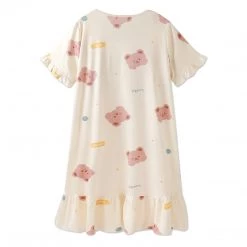 Juwas Cute Cartoon Bear Ruffles Pajamas Dress NEW ARRIVAL