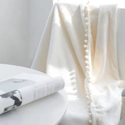 Juwas Flannel Tassels Blanket