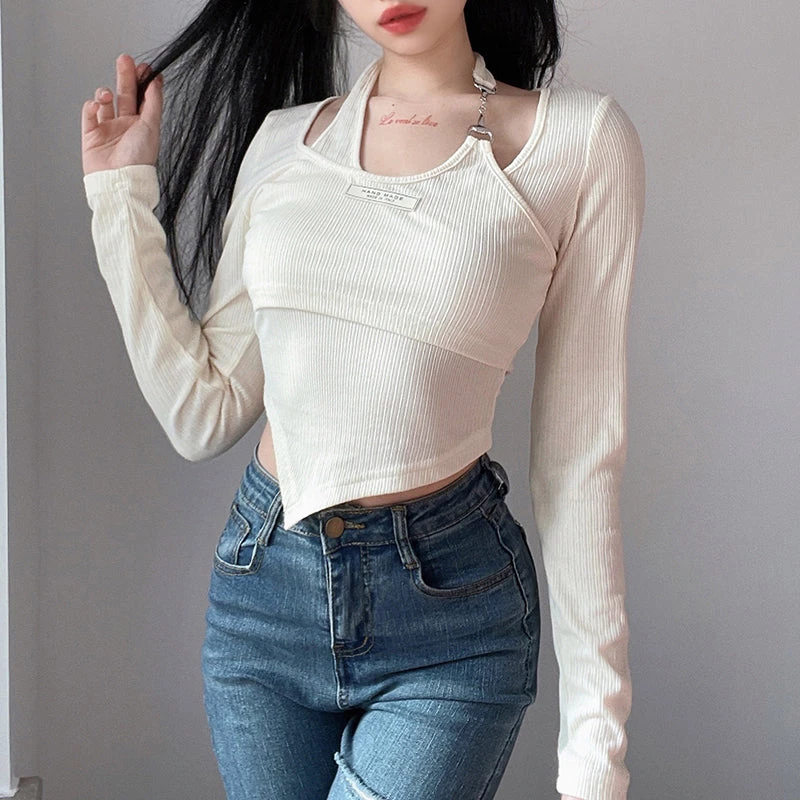 Juwas NEW ARRIVAL Retro Cross Chain Undershirt Top 4 Juwas NEW ARRIVAL Retro Cross Chain Undershirt Top