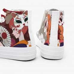 Juwas Shoes Graffiti Art Canvas Sneaakers