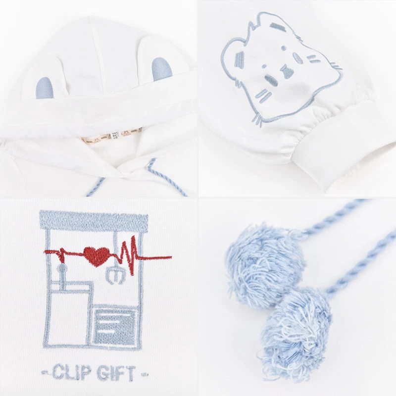 -Juwas NEW ARRIVAL Simple Kawaii Hamster Themed Hoodie Dress 6 -Juwas NEW ARRIVAL Simple Kawaii Hamster Themed Hoodie Dress