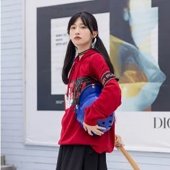 Juwas NEW ARRIVAL Gothic Japanese Anime Girl Graphic Print T-Shirt