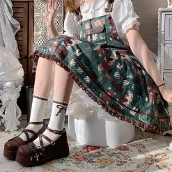 Juwas Lolita Criss And Cross Platform Round Toe Shoes