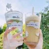 Juwas NEW ARRIVAL “Have A Nice Day” Clear Tumbler With Straw
