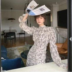 Juwas Chic Floral Mini Slim Dress CLOTHING