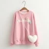 Juwas Letter Embroidery Sweatshirt With Crossbody Bag
