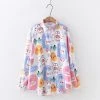 Juwas Cartoon Rabbit Pattern Shirt