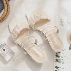 Juwas Transparent Low Heeled Sandel NEW ARRIVAL