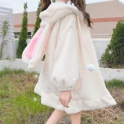 Juwas NEW ARRIVAL Cute Bunny Ear Hooded Coat