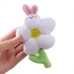Juwas Pastel Flower Plush Keychain