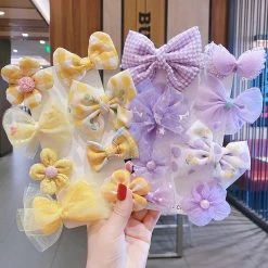 Juwas Flower Bowknot Hair Clips Set NEW ARRIVAL