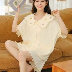 Juwas Japanese Sweet Princess Cotton Pajamas Set