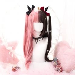 Juwas Harajuku Pink Brown Straight Wig