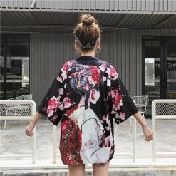 Juwas.com Online Store NEW ARRIVAL Japanese Vintage Sakura Print Kimono