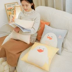 Juwas Cute Duck Throw Pillow