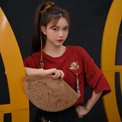 Juwas Chinese Flower Embroidered T-shirt Skirt Set NEW ARRIVAL
