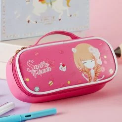 Juwas NEW ARRIVAL Sweet Smile Flower Girl Hardbound Pencil Case