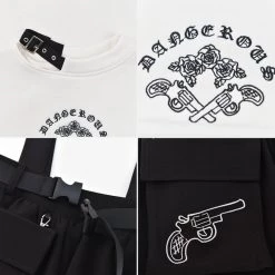 -Juwas Cool Gangster Girl Black Skirt And White Top 13 -Juwas Cool Gangster Girl Black Skirt And White Top