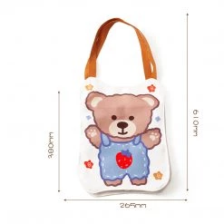 Juwas NEW ARRIVAL Bunny And Bear Print Tote Bag