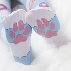 Juwas CLOTHING Kawaii Fox Lady Sweet Donut Knee Socks