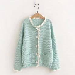 Juwas Lazy Ruffles Loose Knitted Sweater