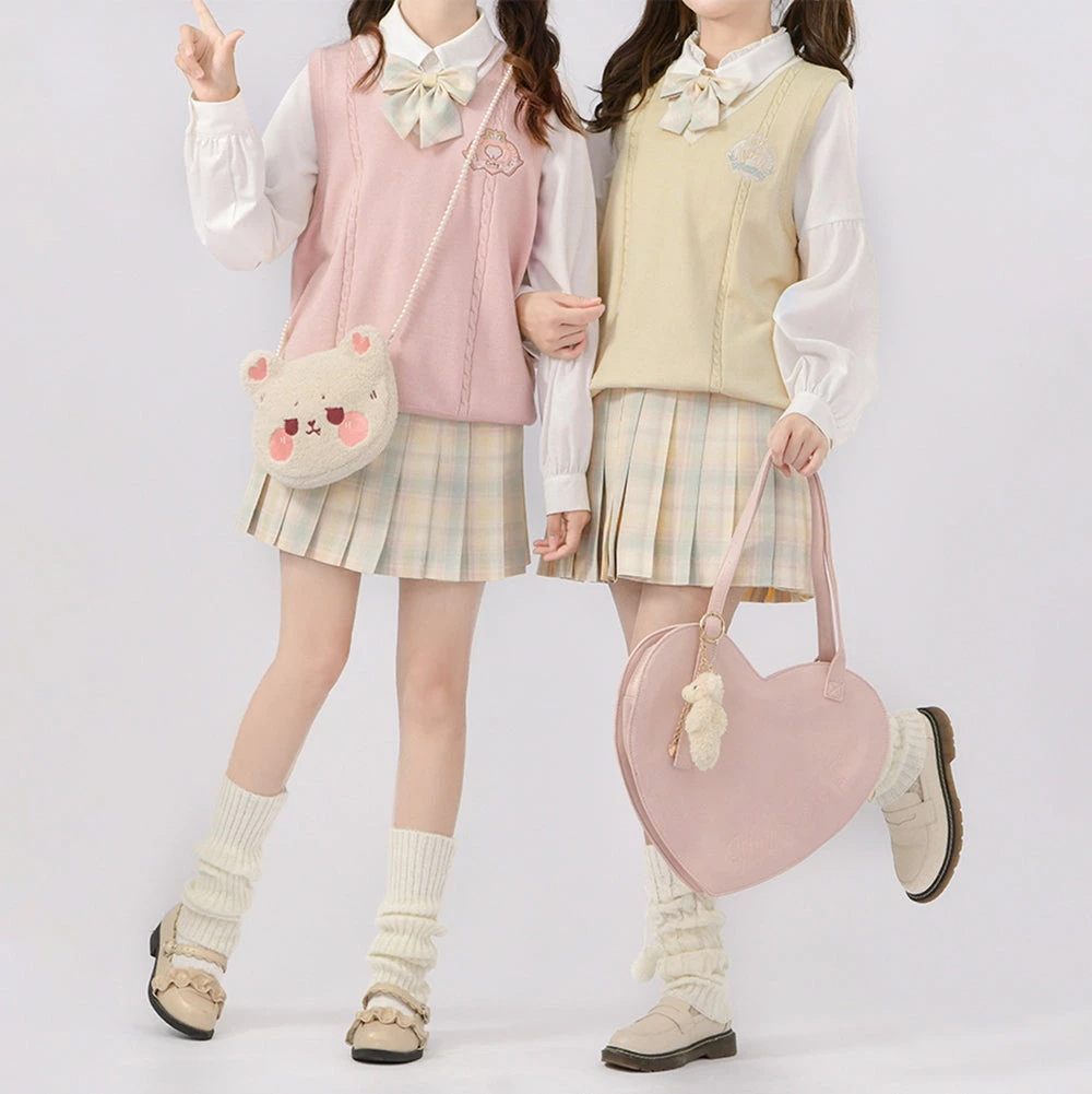 Juwas Kawaii School Uniform Knitted Vest NEW ARRIVAL 4 Juwas Kawaii School Uniform Knitted Vest NEW ARRIVAL