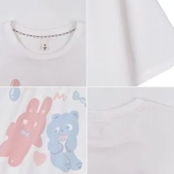 Juwas Kawaii Mr. Bear Basic Graphic T-Shirt NEW ARRIVAL