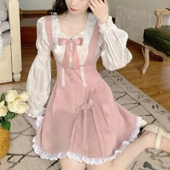 Juwas Sakura Pink Lace Dress NEW ARRIVAL