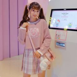Juwas NEW ARRIVAL Japanese Cutie Pink Sheep Girl Sweater