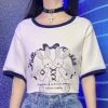 Juwas Cute Double Bunny Stitch Loose T-Shirt NEW ARRIVAL
