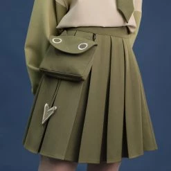 Juwas Cute Khaki Zoo Keeper Costume Shirt And Skirt
