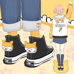 -Juwas Cute Shiba Inu High Tops Canvas Shoes NEW ARRIVAL
