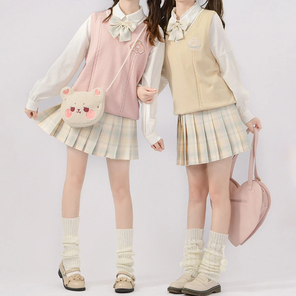 Juwas Kawaii School Uniform Knitted Vest NEW ARRIVAL 6 Juwas Kawaii School Uniform Knitted Vest NEW ARRIVAL