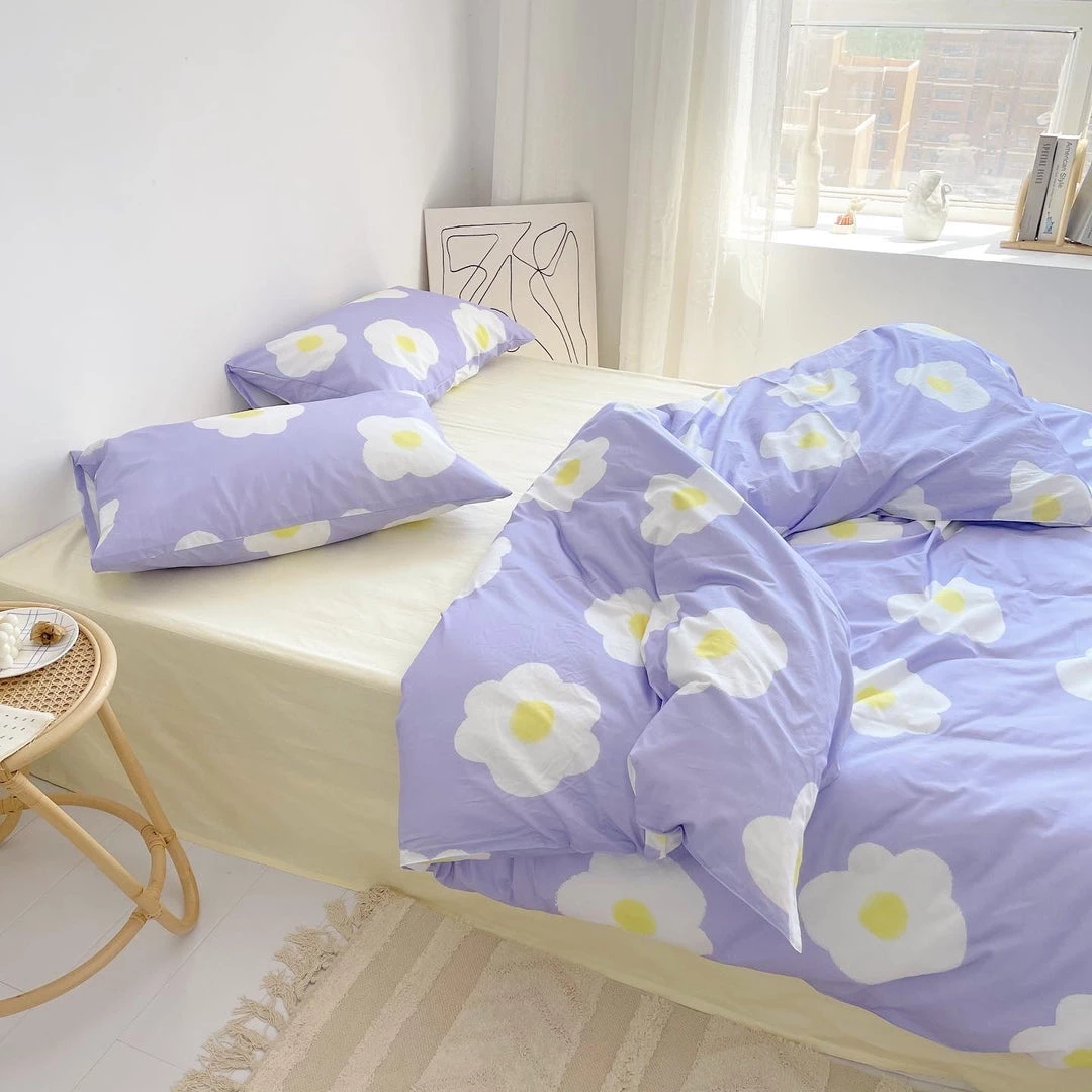 Juwas Flowers Lavender Beddings Sheet Set NEW ARRIVAL 7 Juwas Flowers Lavender Beddings Sheet Set NEW ARRIVAL
