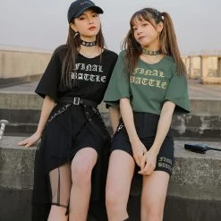 Juwas Final Battle Retro Gothic Punk T-Shirt CLOTHING