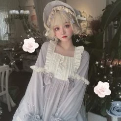 Juwas Lolita White Blonde Curly Bangs Pixie Cut Wig