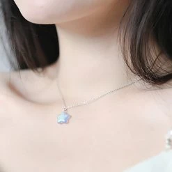 Juwas NEW ARRIVAL Lovely Star Pendant 925 Sterling Silver Necklace
