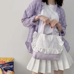 Juwas NEW ARRIVAL Ruffled Mini Bucket Handbag